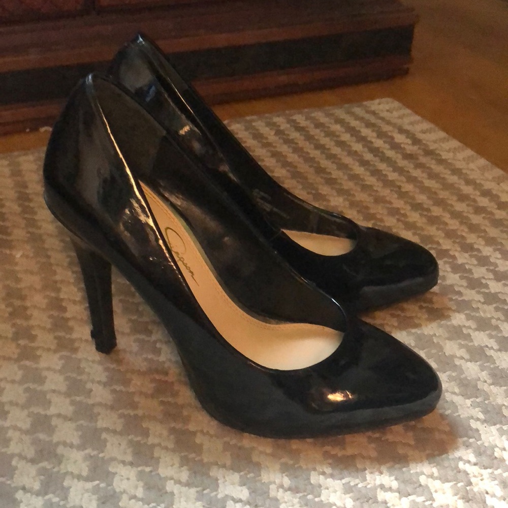 Black Patent Leather Jessica Simpson stilettos, 7